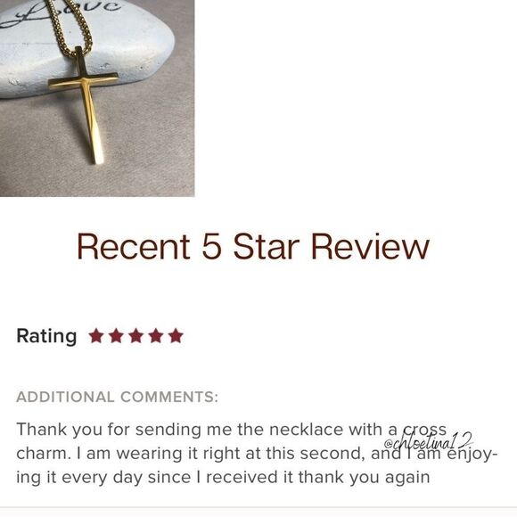 New Men’s Gold Cross Necklace - Picture 11 of 13